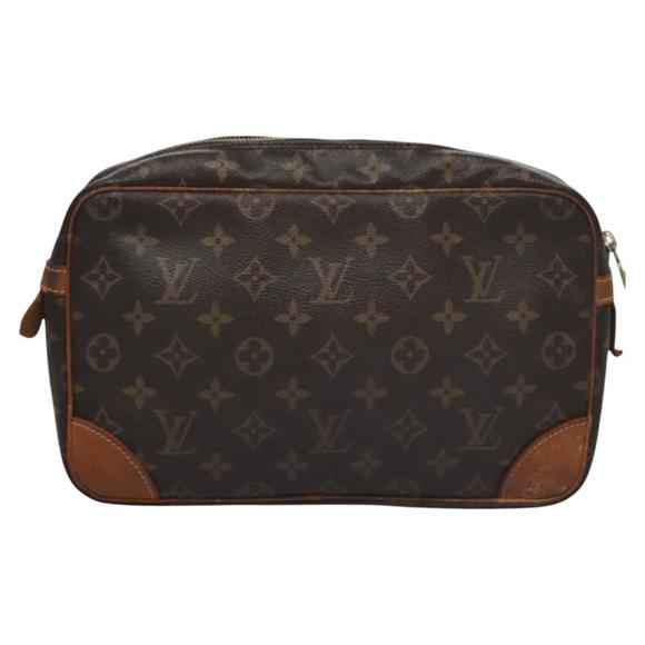 LOUIS VUITTON Monogram Compiegne 28 Clutch Bag M51845 LV Auth BA282 - Picture 3 of 16